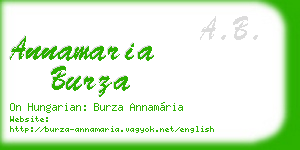 annamaria burza business card