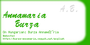 annamaria burza business card